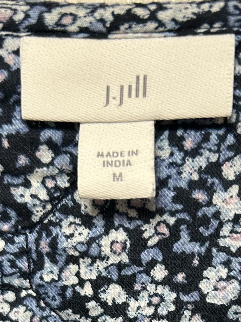 J.Jill Blue & White Floral Button-Up Cardigan Size M - Picture 5 of 7